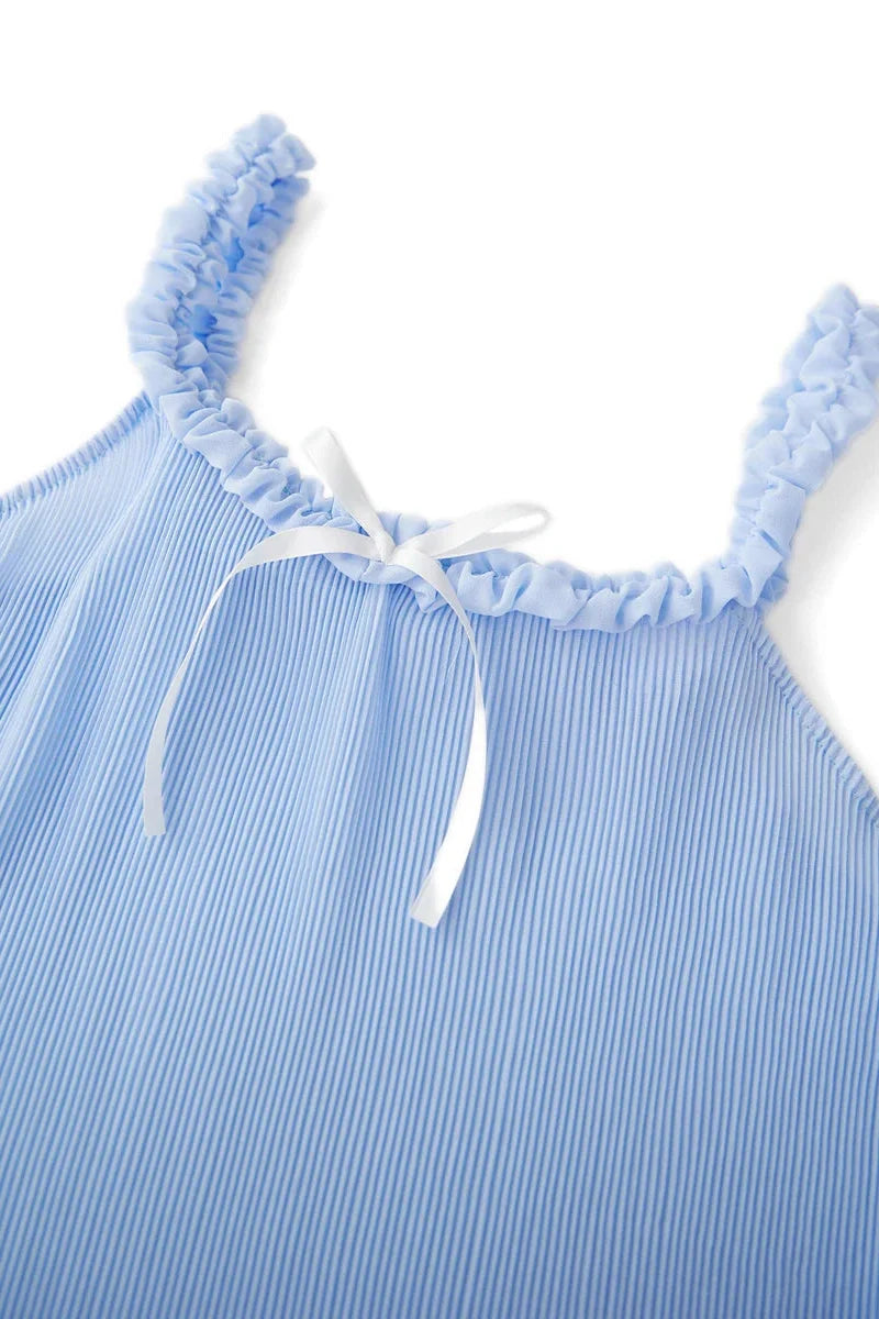 Sleeveless Pleated Mini Dress