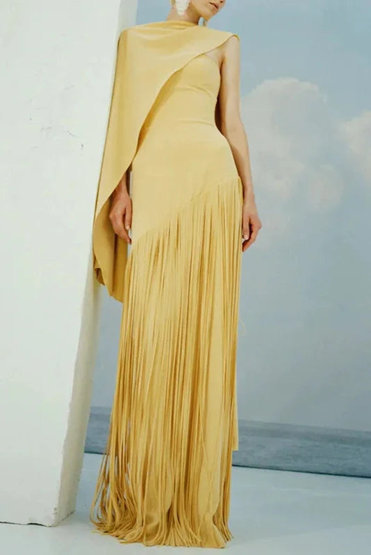Elegant Sleeveless O-Neck High Waist Maxi Dress