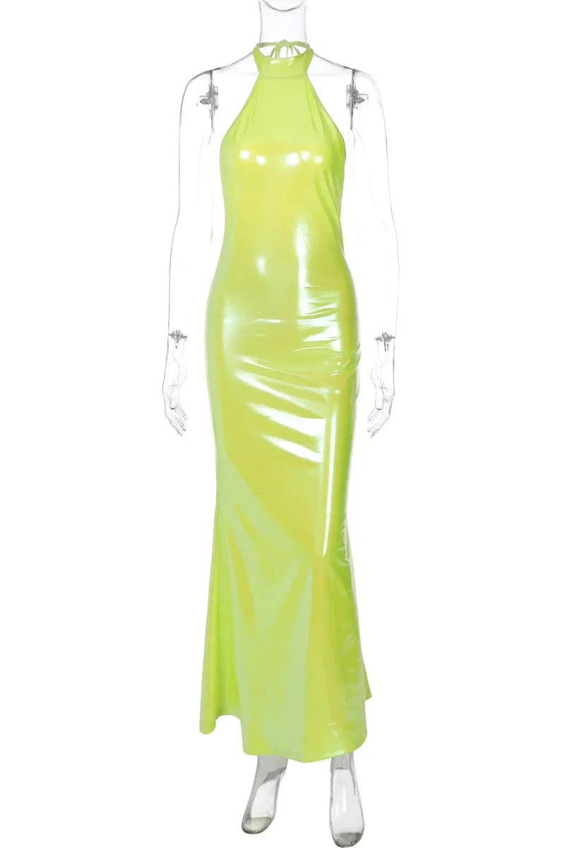 Elegant Backless Slim Sleeveless Maxi Dress