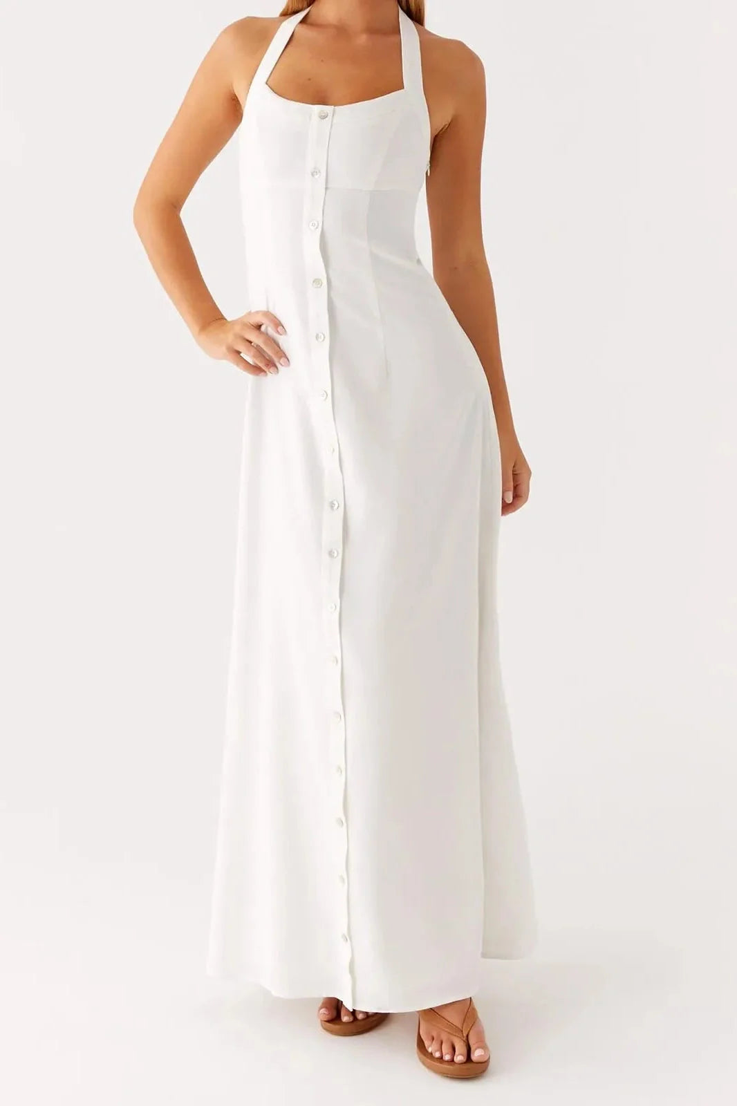 Elegant Sleeveless Backless Maxi Dress