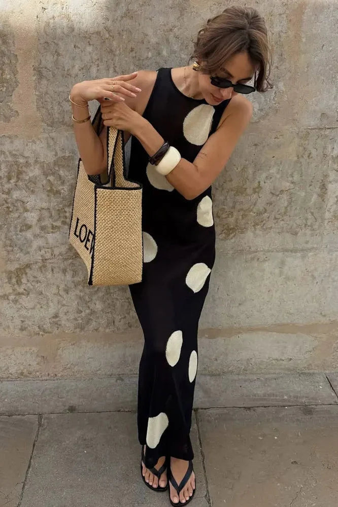 Sleeveless Loose See-Through Maxi Dress