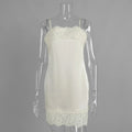 Elegant Patchwork Backless Mini Dress