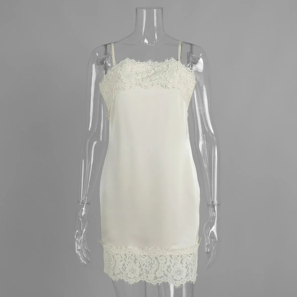 Elegant Patchwork Backless Mini Dress
