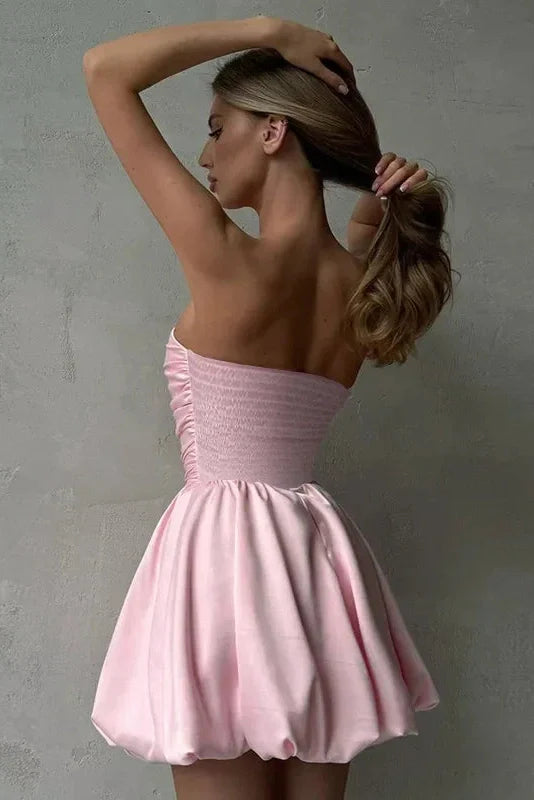 Off-Shoulder Strapless Bodycon Mini Dress