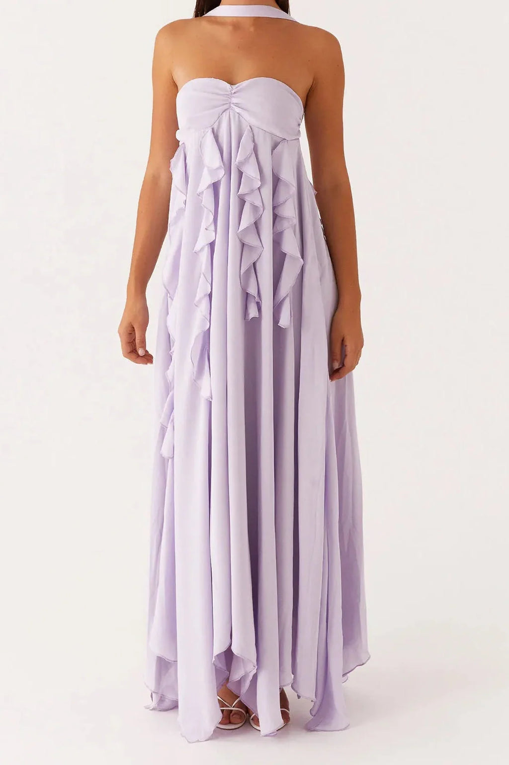 Elegant Sleeveless Backless A-Line Maxi Dress