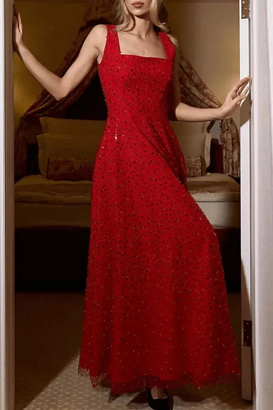 Sleeveless High Waist Pleated Fit Maxi Dress