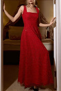 Sleeveless High Waist Pleated Fit Maxi Dress