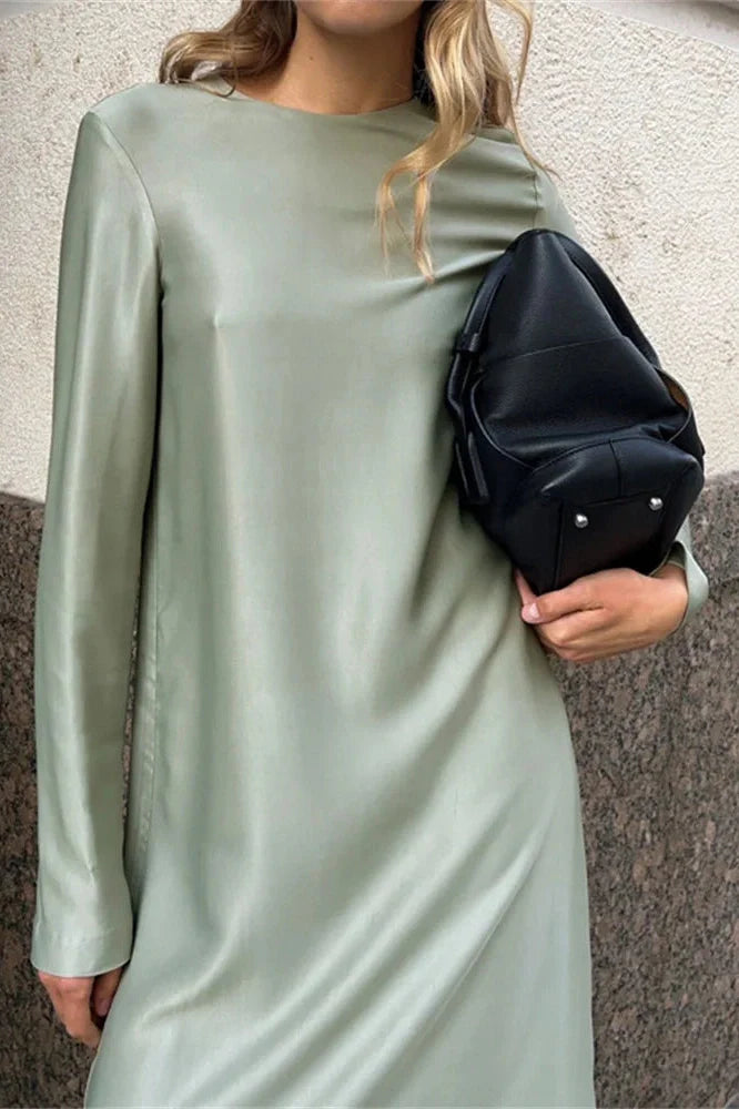 Patchwork High Waist Split Maxi Dress