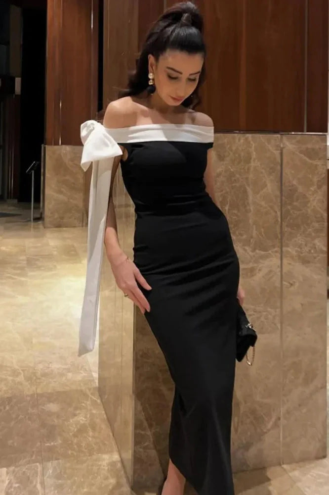 Sleeveless Off-shoulder High Waist Bodycon Maxi Dress