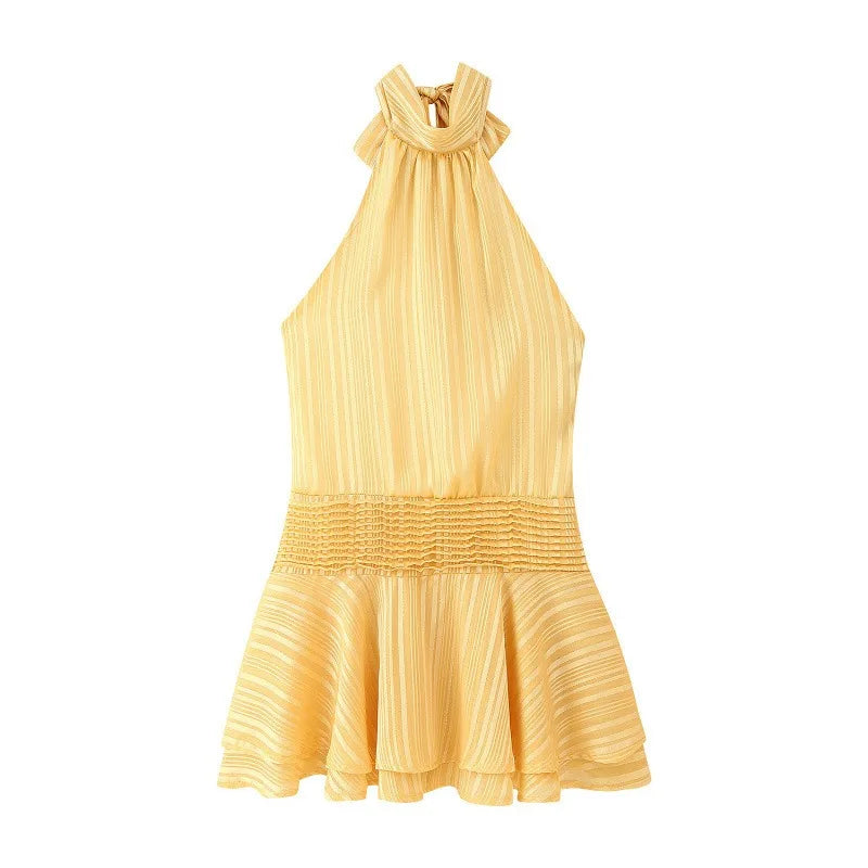 Backless Lace-Up Sleeveless Mini Dress