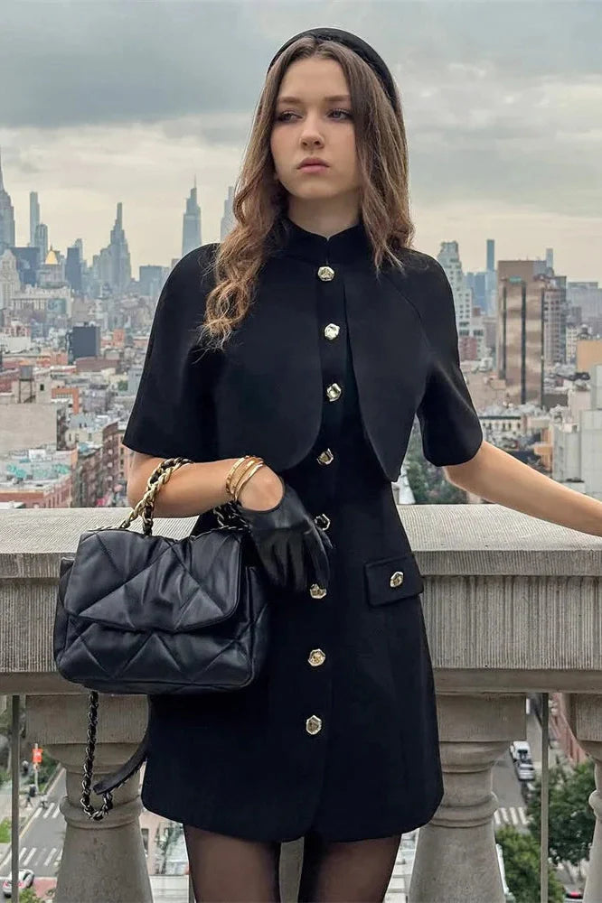 Patchwork Short Sleeve Slim Mini Dress
