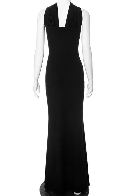 Elegant Off Shoulder Slim Strapless High Waist Maxi Dress