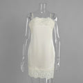 Lace Sleeveless Loose Spaghetti Strap Mini Dress