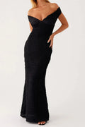 Bodycon Off-Shoulder Slim Fit Maxi Dress