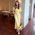 Puff Sleeve Knitted Maxi Dress