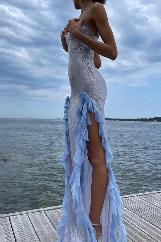Elegant Split Sleeveless Maxi Dress