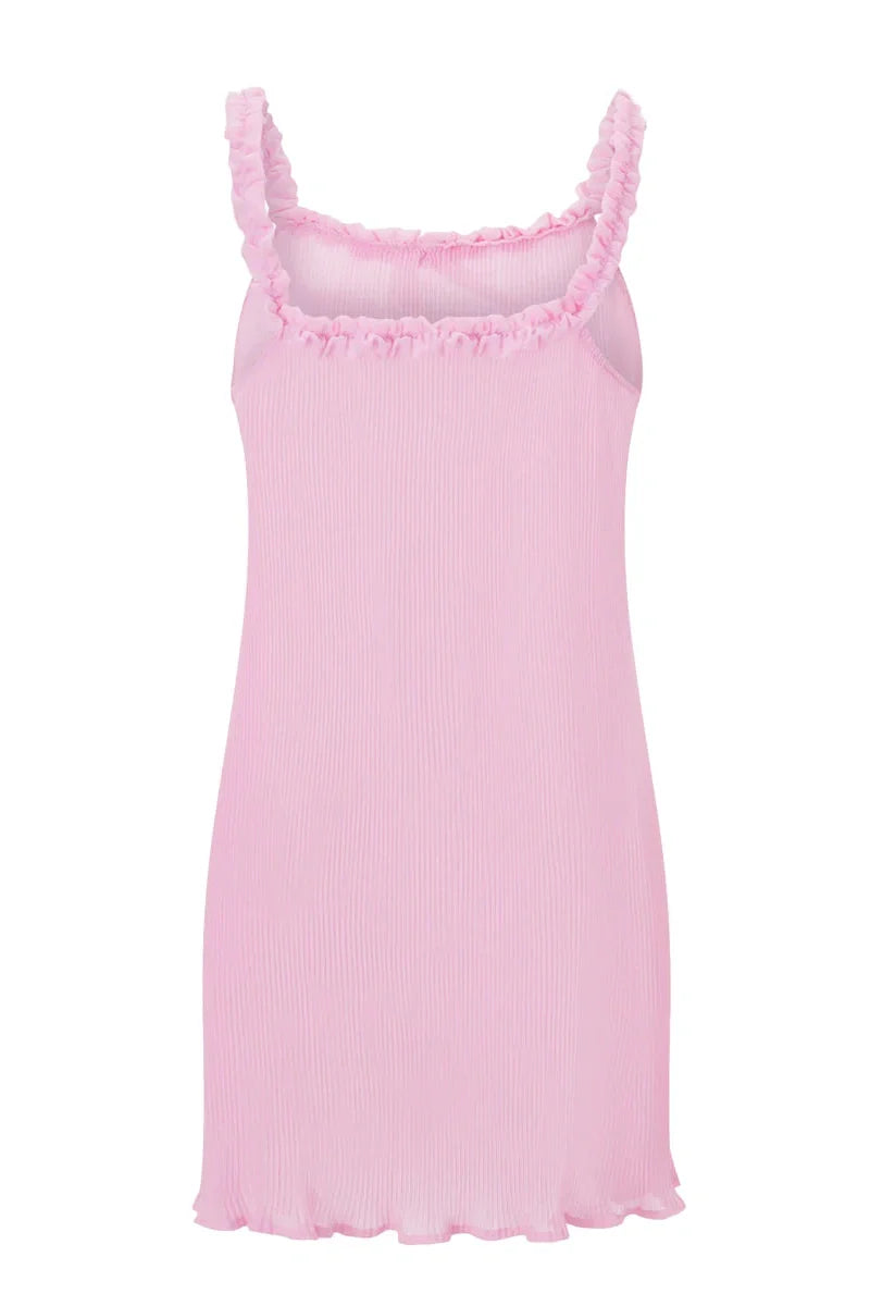 Sleeveless Pleated Mini Dress
