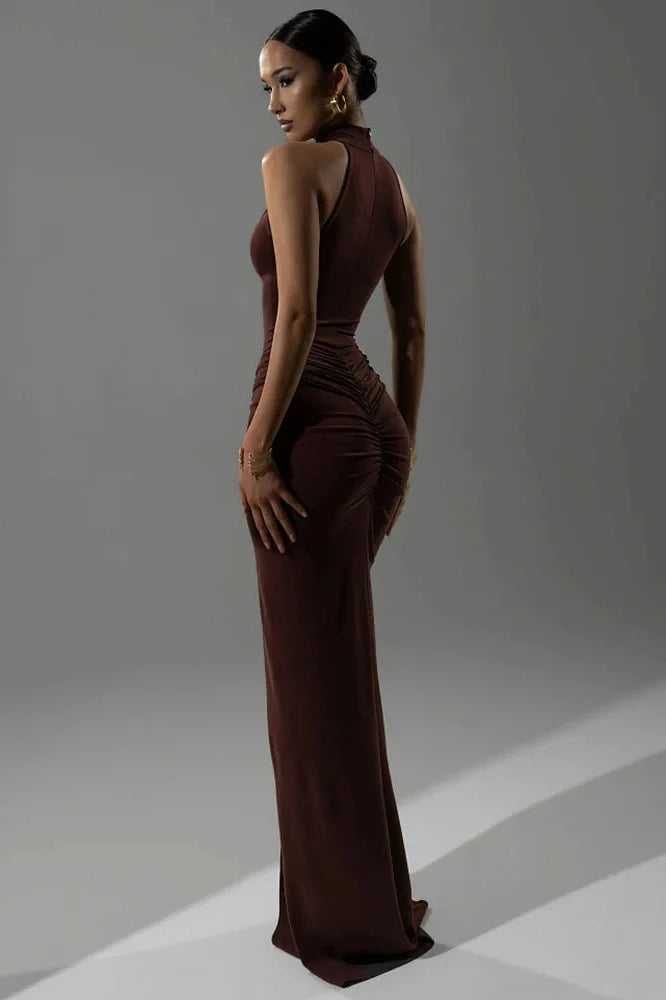Sleeveless Slim High Waist Split Maxi Dress