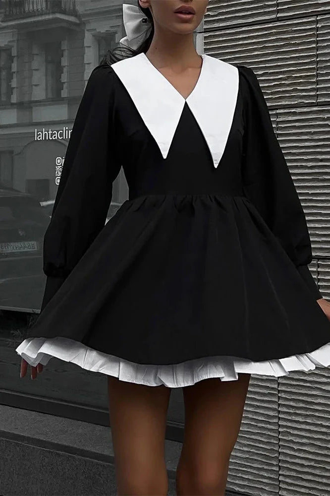 Elegant Long Sleeve Mini Dress