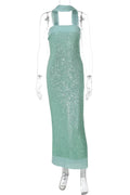 Strapless Slim Sleeveless High Waist Maxi Dress