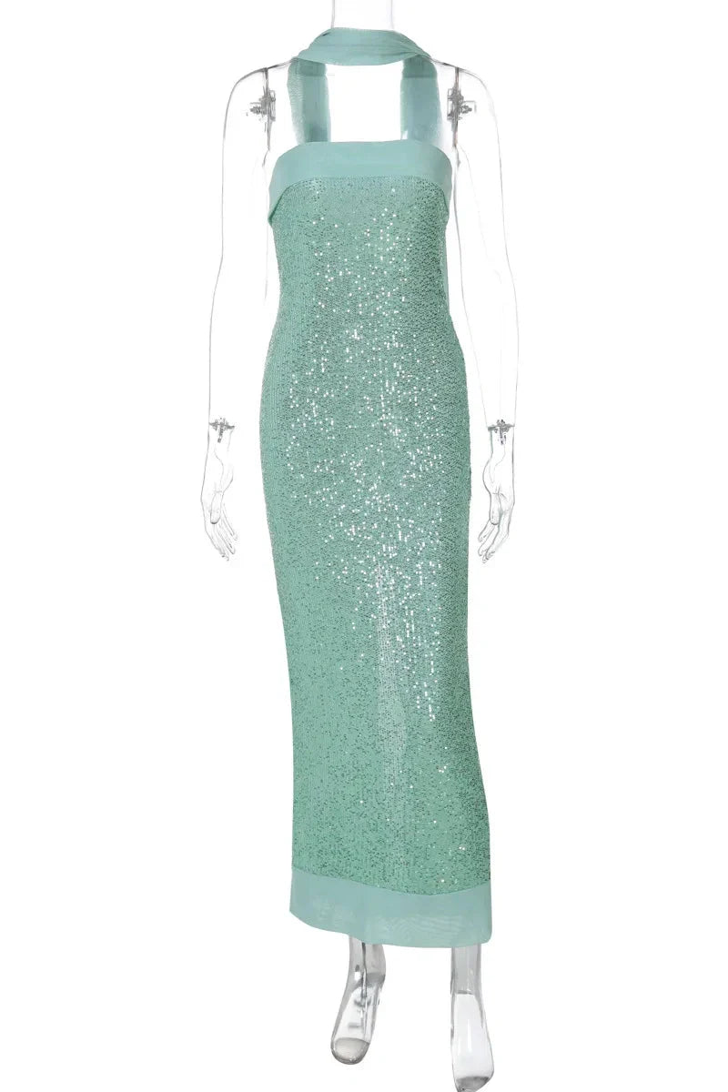 Strapless Slim Sleeveless High Waist Maxi Dress