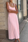 Backless High Waist Sleeveless Slim Maxi Dress