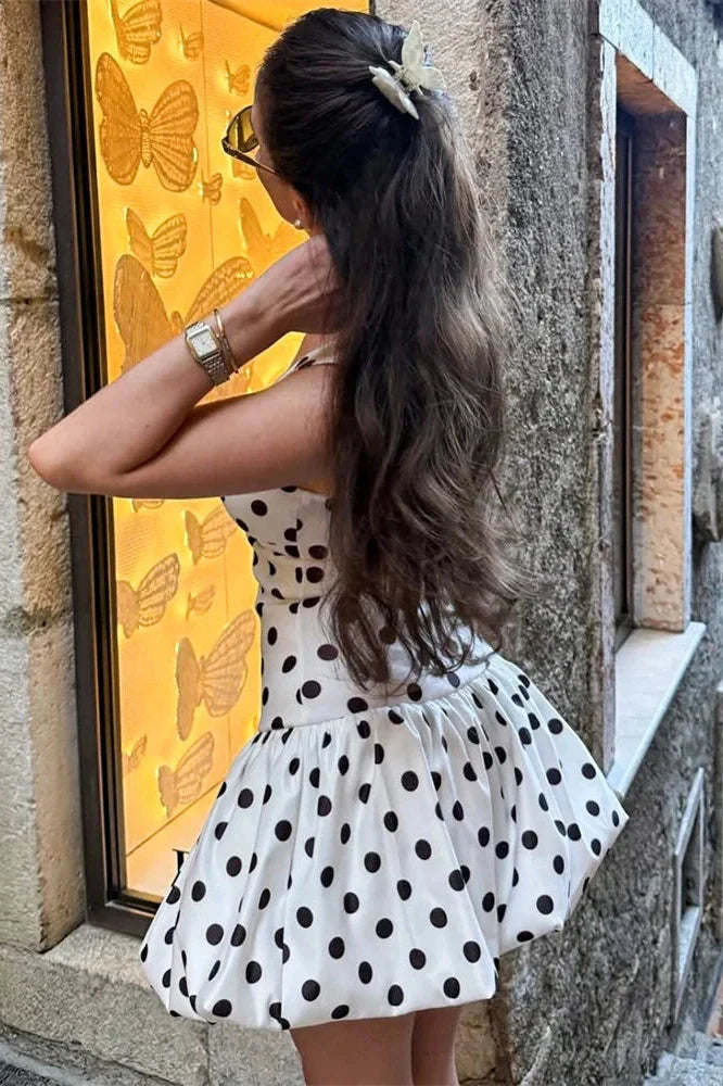 V-Neck High Waist Slim Mini Dress