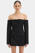 Off-shoulder Strapless Long Sleeve Backless Mini Dress
