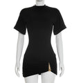 Short Sleeve Slim Mini Dress