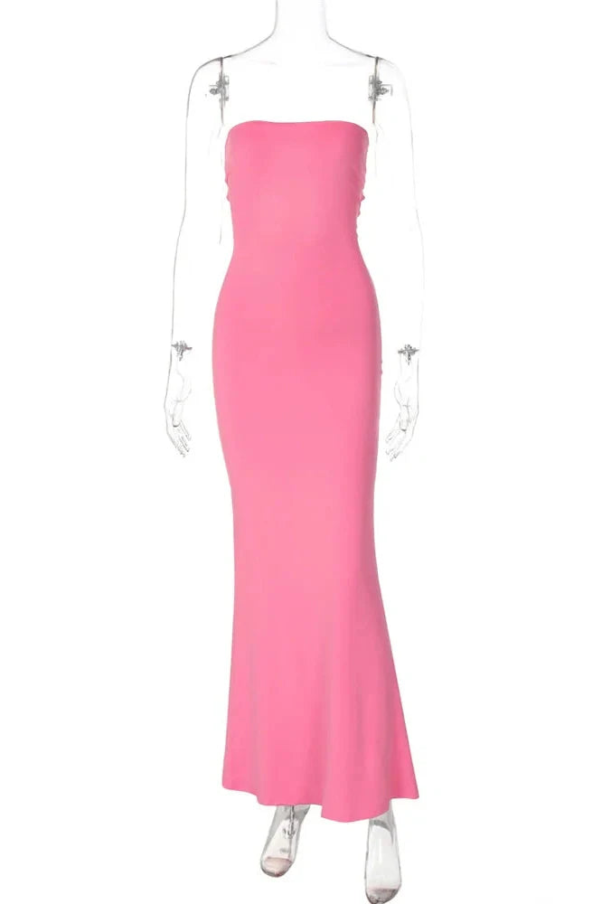 Backless Lace-Up High Waist Patchwork Bodycon Maxi Dress
