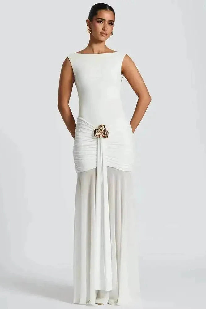 Elegant Backless Sleeveless Bodycon Maxi Dress
