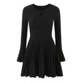 Hollow Out High Waist Long Sleeve Mini Dress