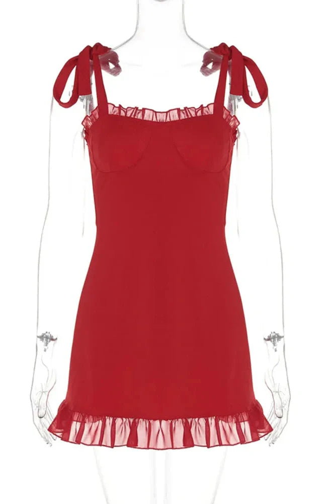 Elegant Backless Slash Neck Mini Dress