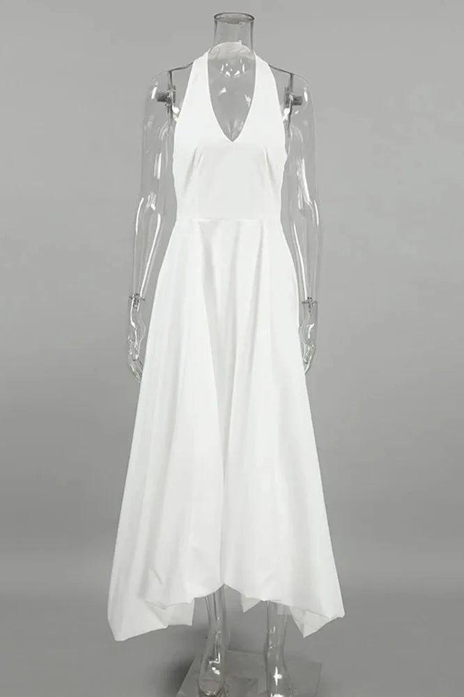 Elegant Sleeveless A-Line Bodycon Maxi Dress