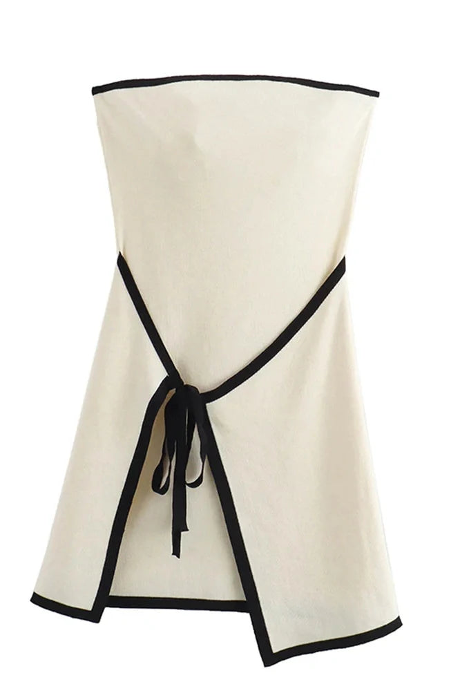 Elegant Slim Knitted Sleeveless Mini Dress