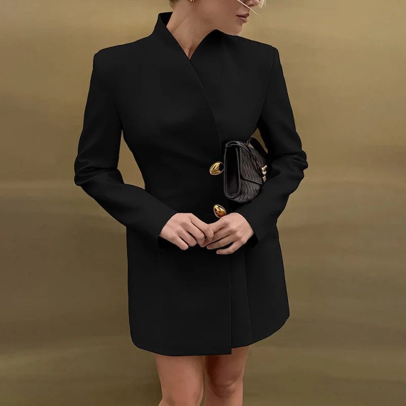 V Neck Patchwork High Waist Mini Dress